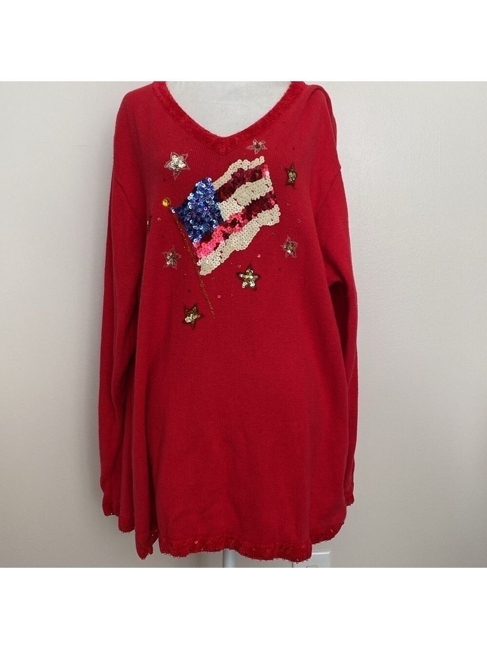 Vintage Americana the quacker factory 1X sweater